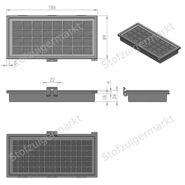 Vlakfilter - Miele S300i/S858 Active - HEPA - doos