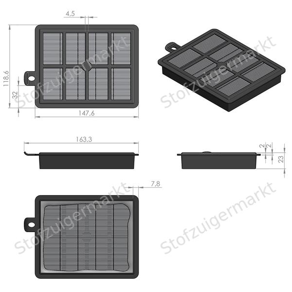 Vlakfilter - Philips/Aeg/Electrolux - HEPA - doos