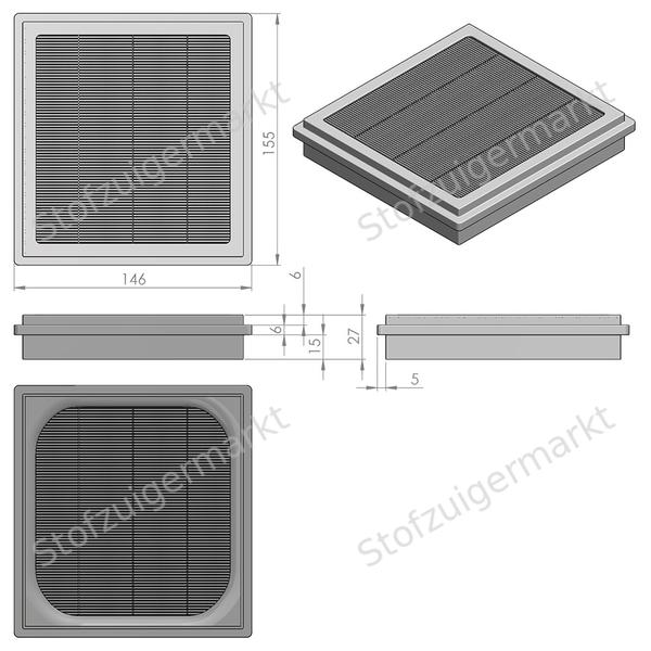 Flachfaltenfilter - Nilfisk Extreme - HEPA - karton