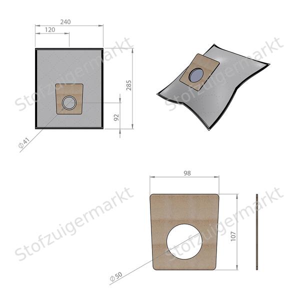 Economy XL - Mikrofaser - staubsaugerbeutel - Bosch, Siemens - polybeutel