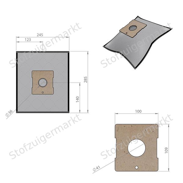 Economy XL - Mikrofaser - staubsaugerbeutel - Aeg, LG, Samsung - polybeutel